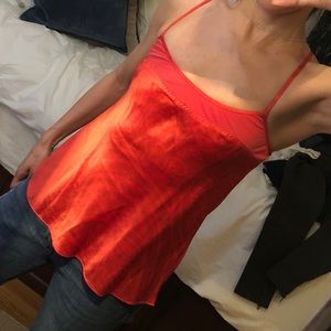 Armani Exchange Red Silk Camisole
